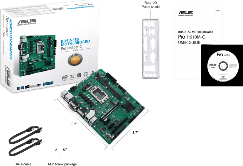 ASUS Pro H610M-C-CSM Intel H610 LGA 1700 micro ATX LGA 1700 Micro-ATX