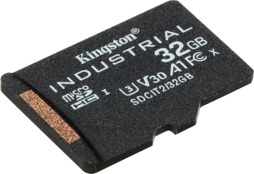 Kingston Technology 32GB microSDHC Industrial C10 A1 pSLC kort + SD-adapter 32GB MicroSDHC UHS-I