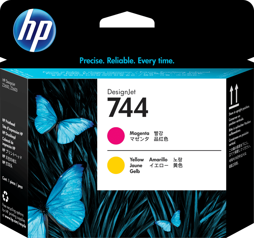 HP Skrivarhuvud No.744 Magenta & Gul - Z2600/Z5600