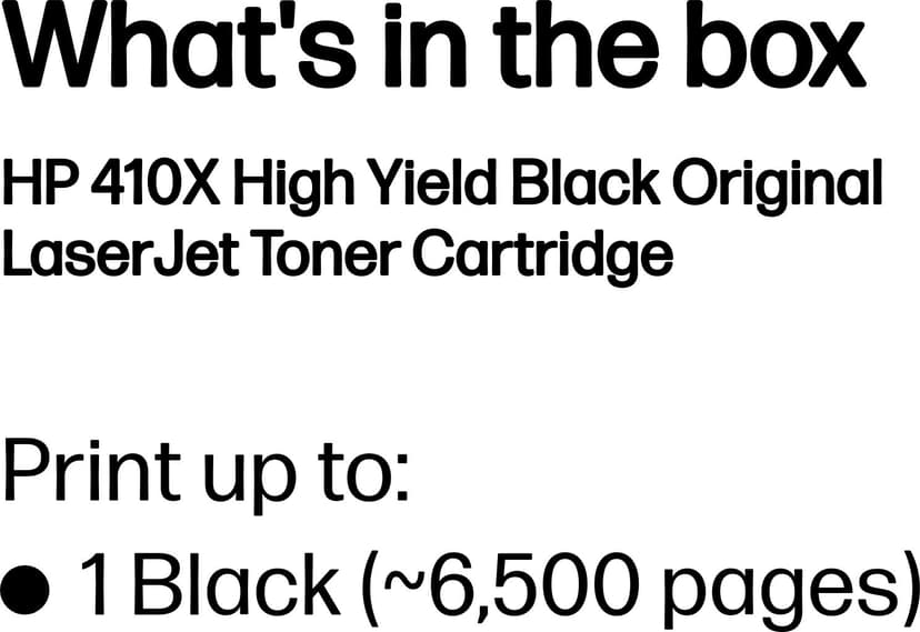 HP Toner Zwart 410X 6.5K - CF410X