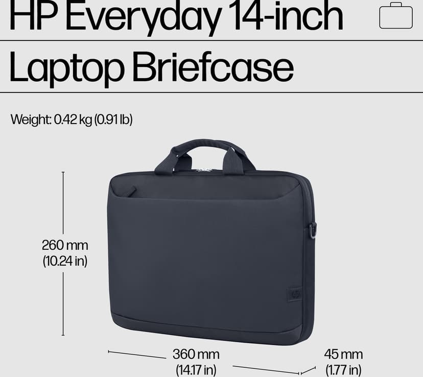 HP Everyday Laptop Aktetas 14" 14.1" Polyester Grijs