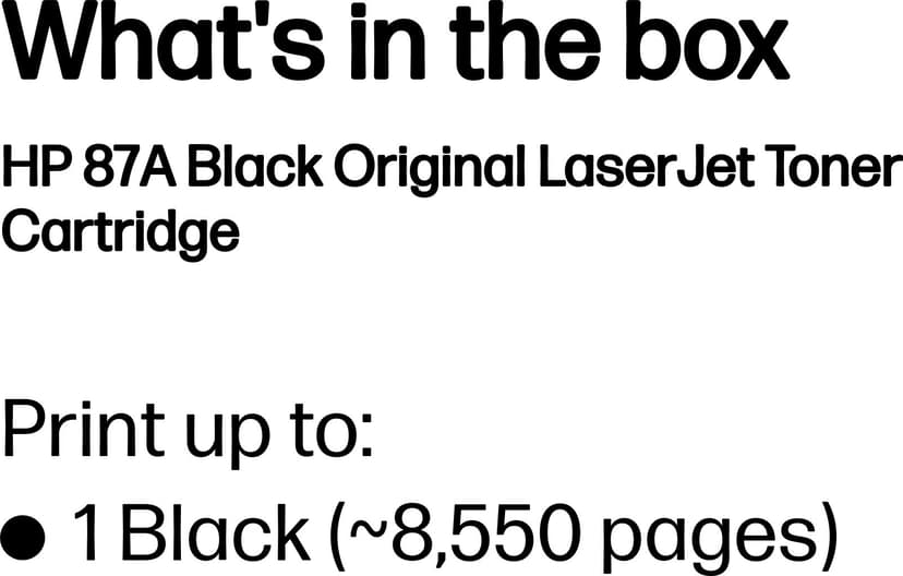 HP Toner Svart 87A 9K - CF287A