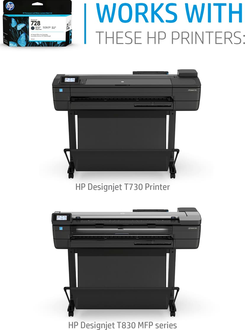HP Blekk Cyan 728 130ml - DJ T730