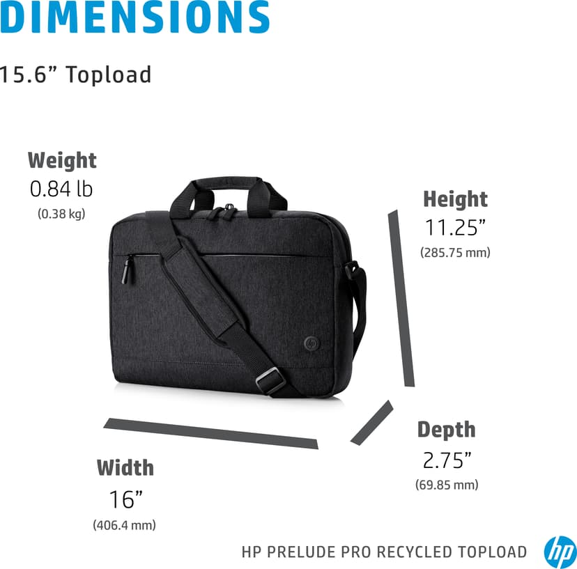 HP Prelude Pro Recycle Top Load 15.6" Sort