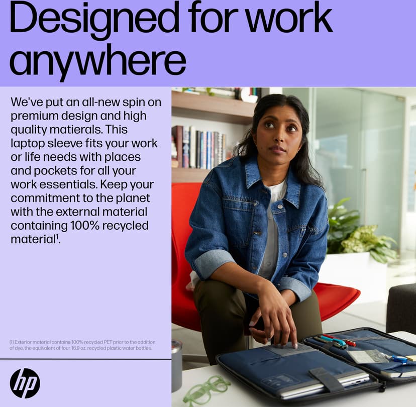 HP Renew Executive 14" sleeve til laptop 14.1" Polyester Sort