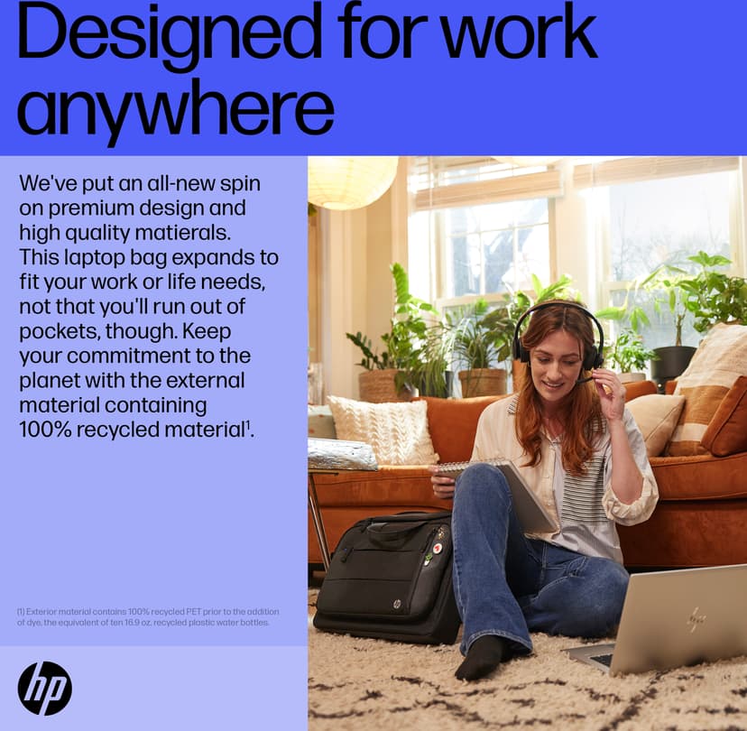 HP Renew Executive 16.1" Polyester Zwart