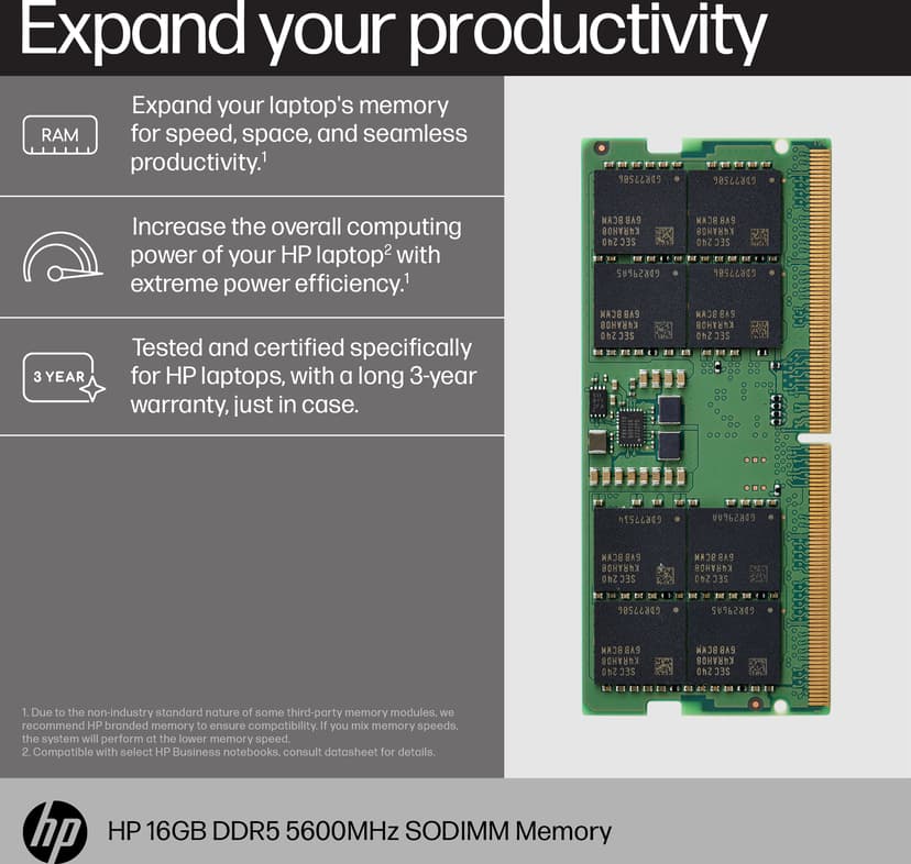 HP RAM 16GB 5600MHz DDR5 262-pin SO-DIMM