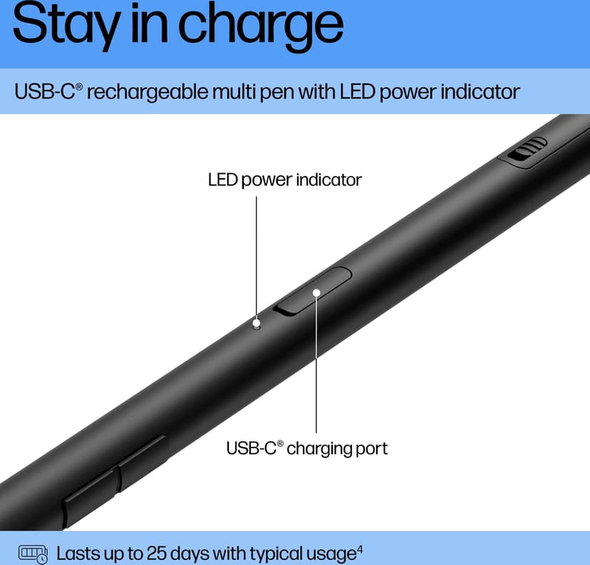 HP 705 Rechargeable Multi Pen Sort