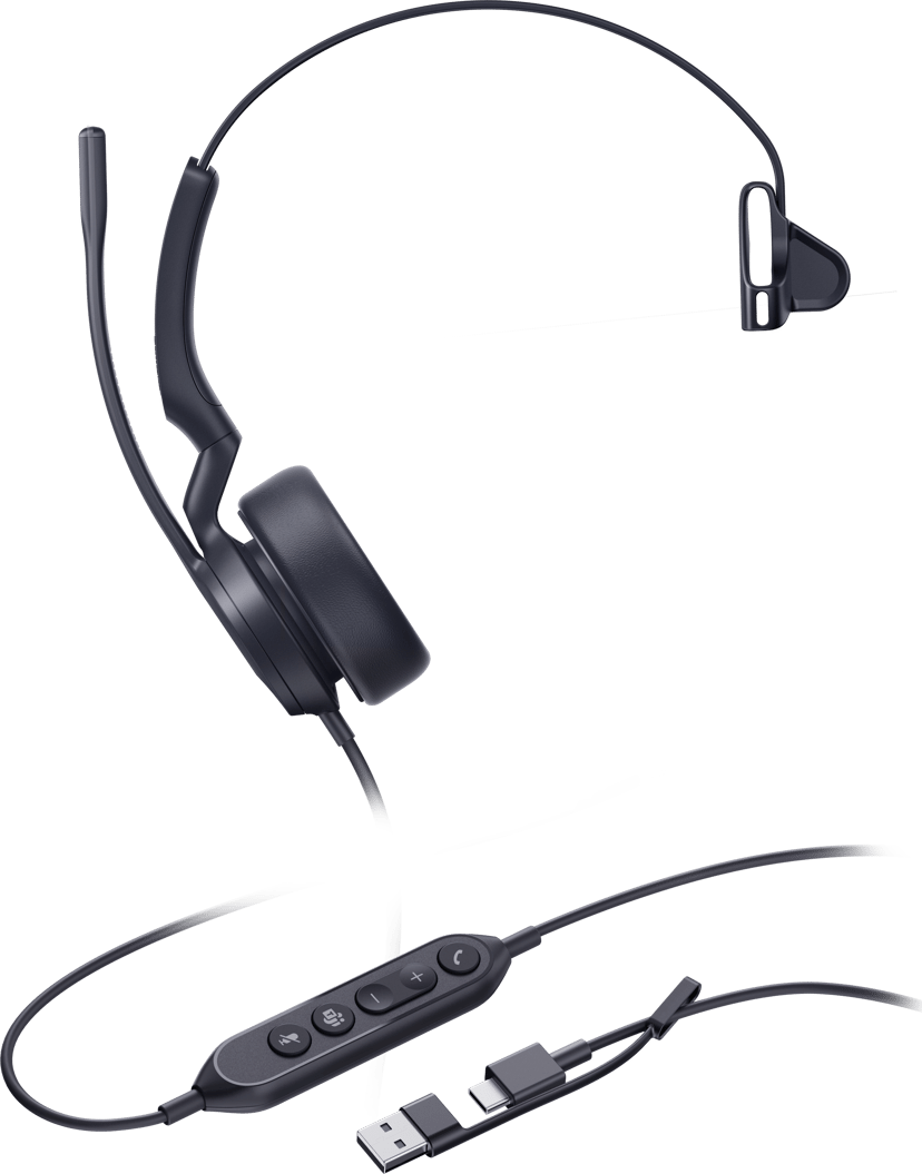 Yealink UH44 Mono USB-A, USB-C Microsoft Teams Svart