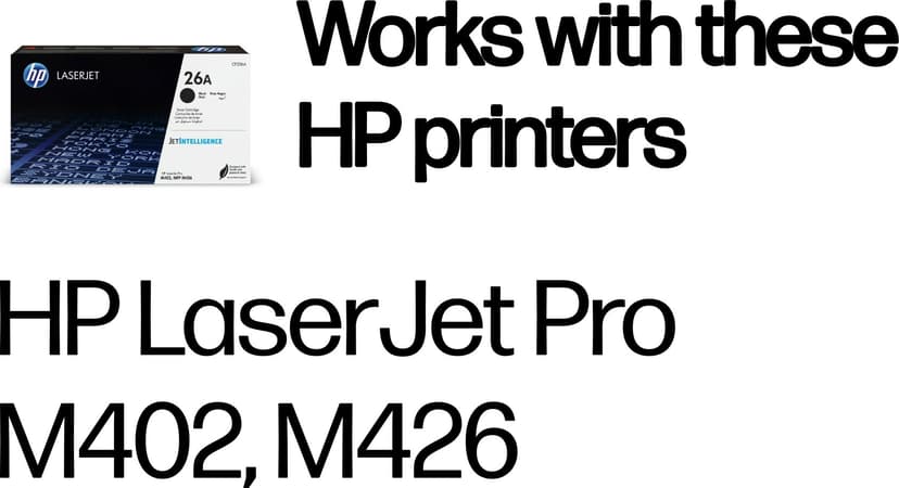HP Värikasetti Musta 26A 3.1k - LJ M402/M426