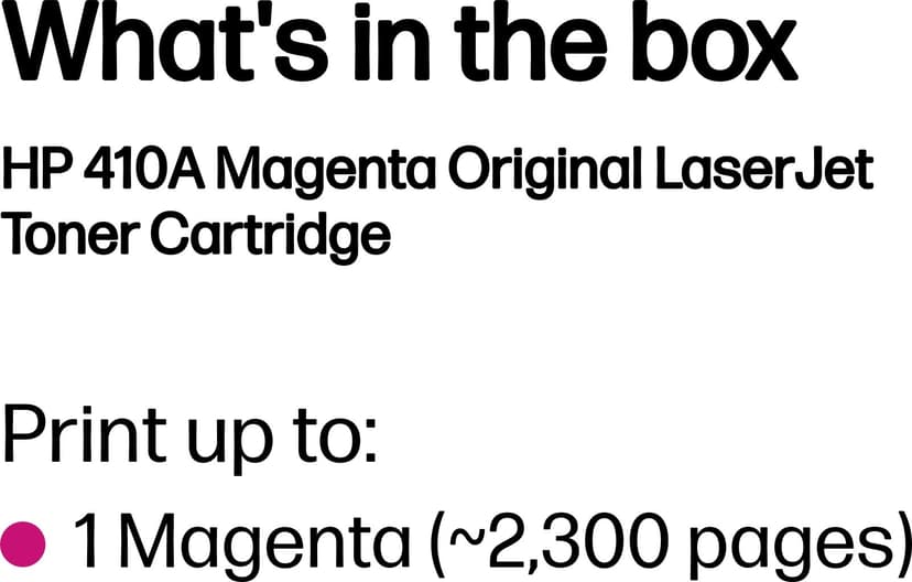 HP Toner Magenta 410A 2.3K - CF413A