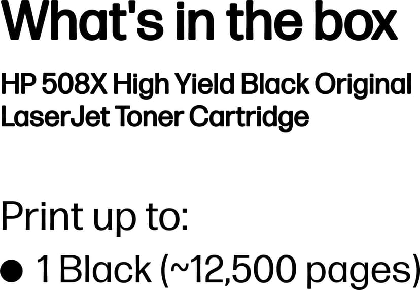 HP Toner Svart 508X 12.5K - CF360X