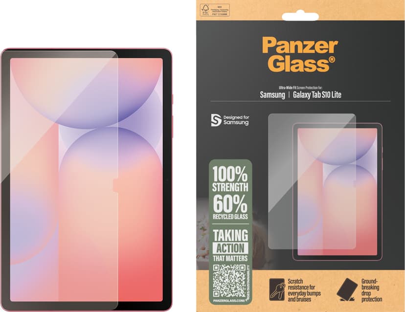 Panzerglass Ultra-Wide Fit skärmskydd Samsung Galaxy Tab S10 Lite