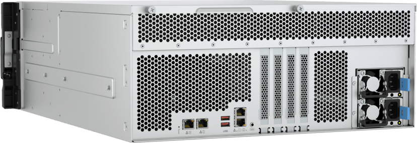 QNAP TS-h2477AXU-RP Lagringsserver Rack (4U) AMD Ryzen™ 7 7745 32 GB DDR5 0 TB QNAP QTS Svart, Grå