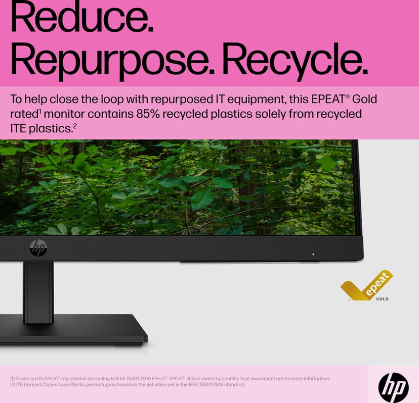 HP P24H G5 - (Kuppvare klasse 2) 23.8" 1920 × 1080pixels IPS 16:9 75Hz