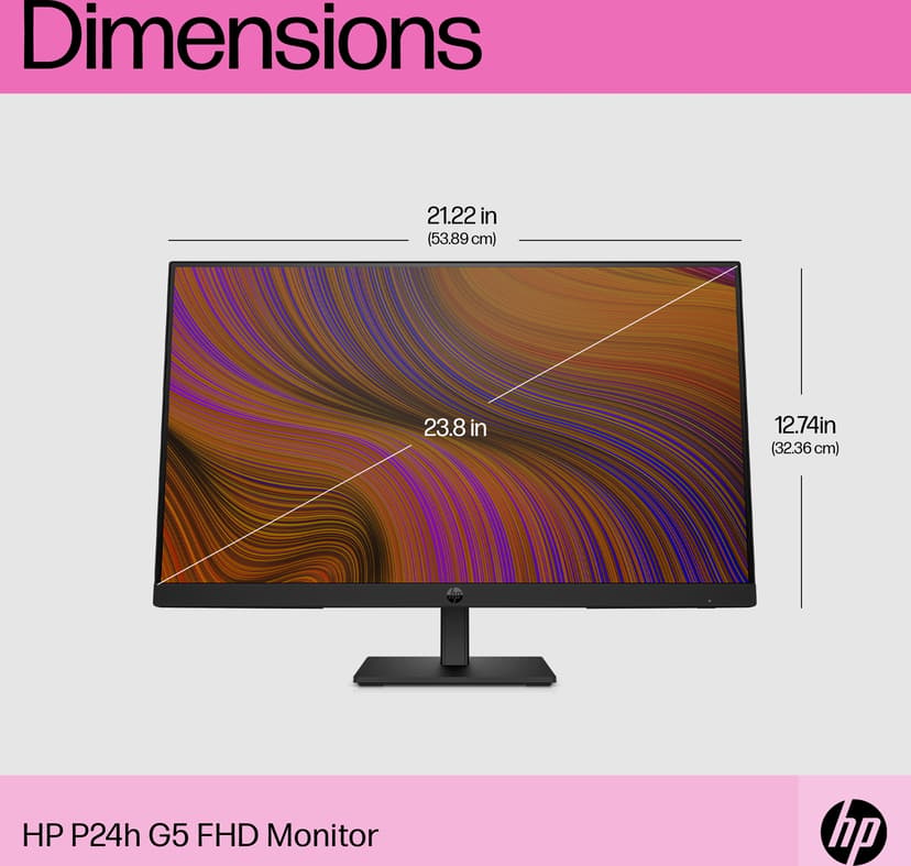 HP P24H G5 - (Kuppvare klasse 2) 23.8" 1920 × 1080pixels IPS 16:9 75Hz