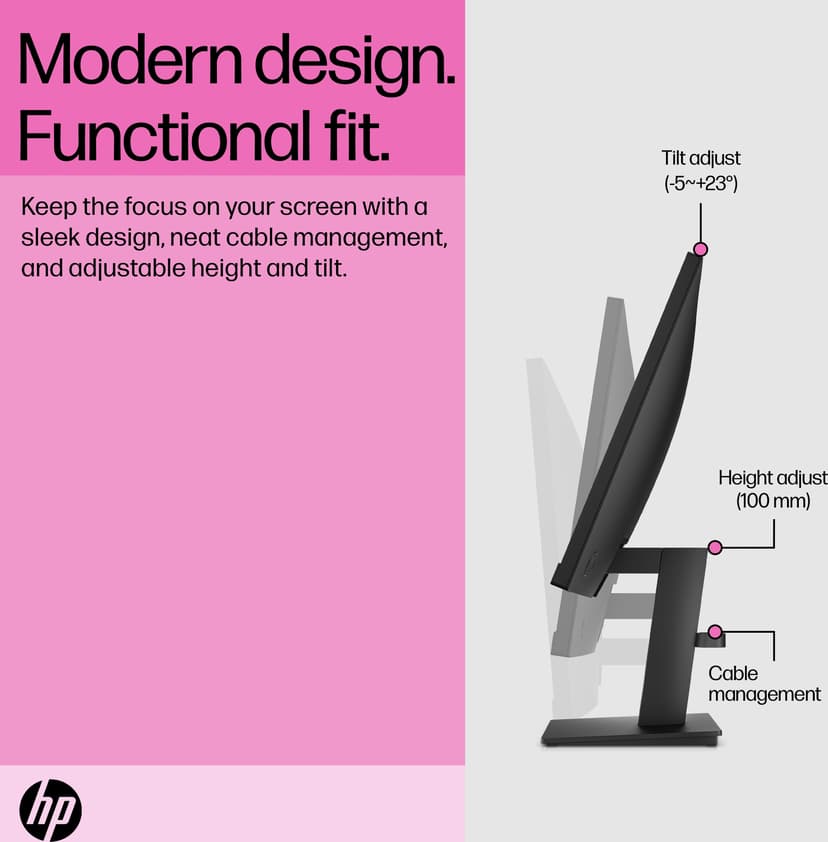 HP P24H G5 - (Fyndvara klass 2) 23.8" 1920 × 1080pixels IPS 16:9 75Hz