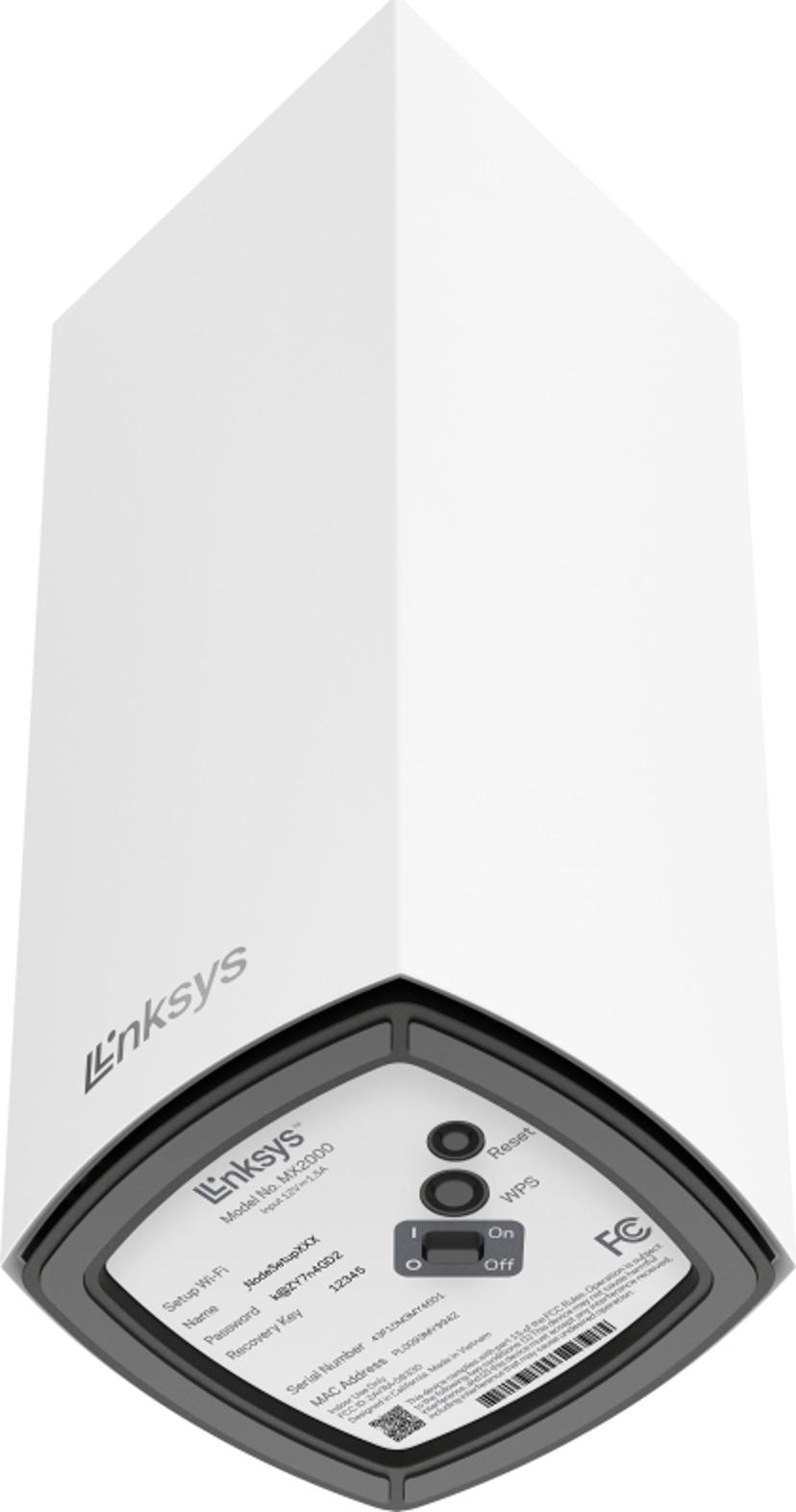 Linksys Atlas 6 Dobbelbånd (2.4 GHz / 5 GHz) Wi-Fi 6 (802.11ax) Hvit 3 Innvendig lys