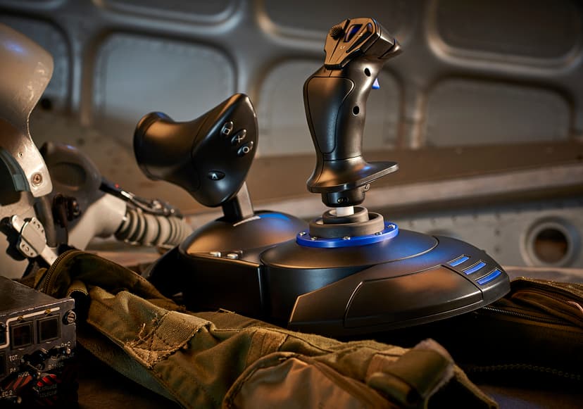 Thrustmaster T.Flight Hotas 4 Svart, Blå USB Joystick Digital PC, PlayStation 4, PlayStation 5 Blå, Svart
