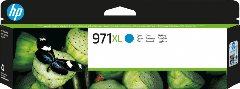 HP Bläck Cyan No.971XL 6,6K - OfficeJet Pro X451/X551/X476 X576
