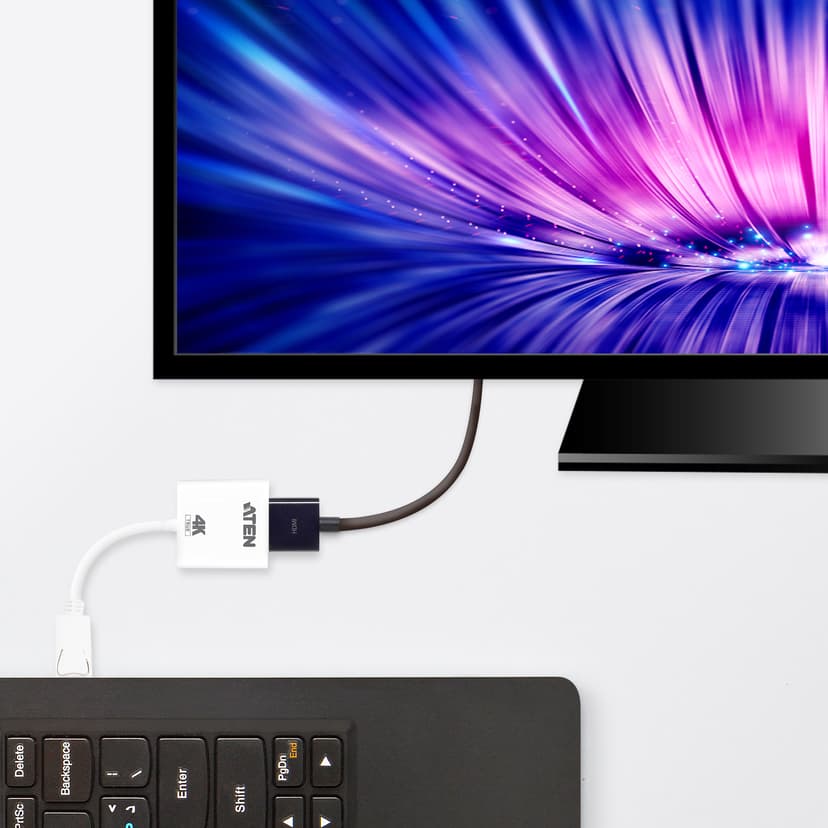 Aten Displayport to True 4K HDMI Active Adapter Hvid