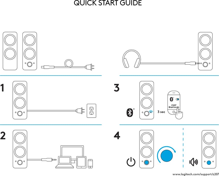Logitech Z207 Wit