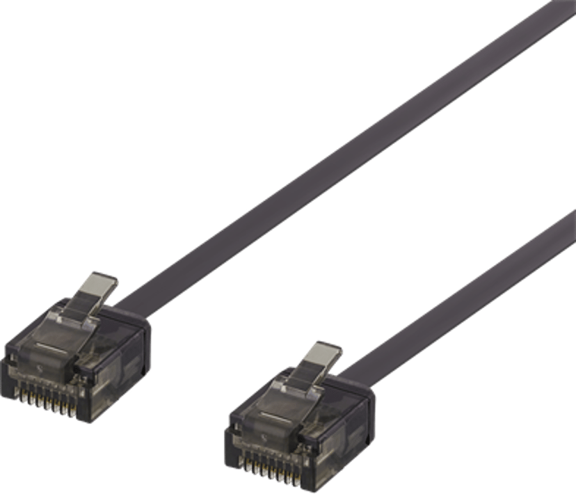 Deltaco Patch-kabel RJ-45 Cat 6A 0.15m Svart