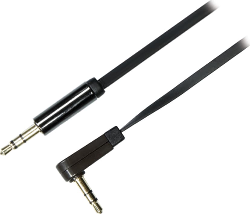 Deltaco AUDIO 3.5MM MALE - 3.5MM MALE ANGLED 1m 3,5mm 3,5mm