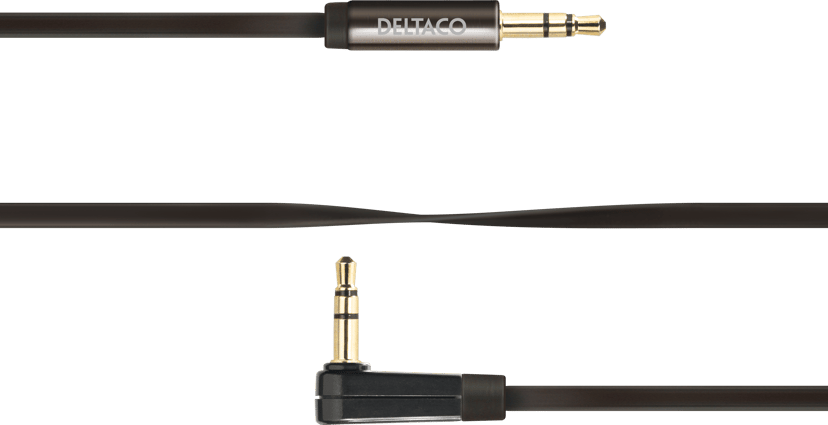Deltaco AUDIO 3.5MM MALE - 3.5MM MALE ANGLED 1m 3,5mm 3,5mm