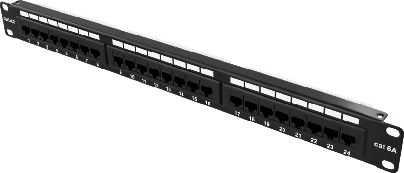Deltaco Patch panel Sort Cat 6A 1U