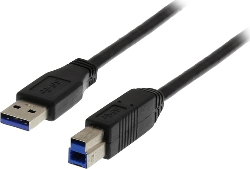 Deltaco USB3-130 3m USB-A USB-B Svart