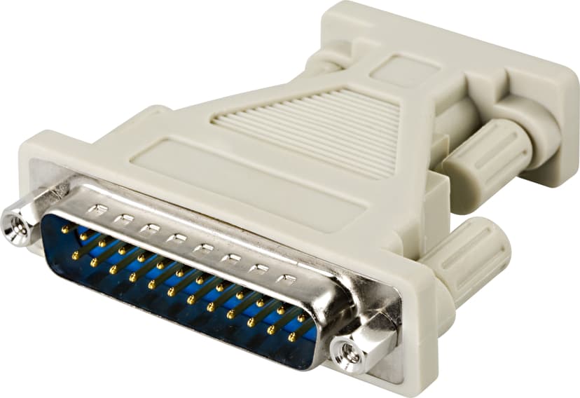 Deltaco Adapter DB9 DB25 DB9 DB25 Grå