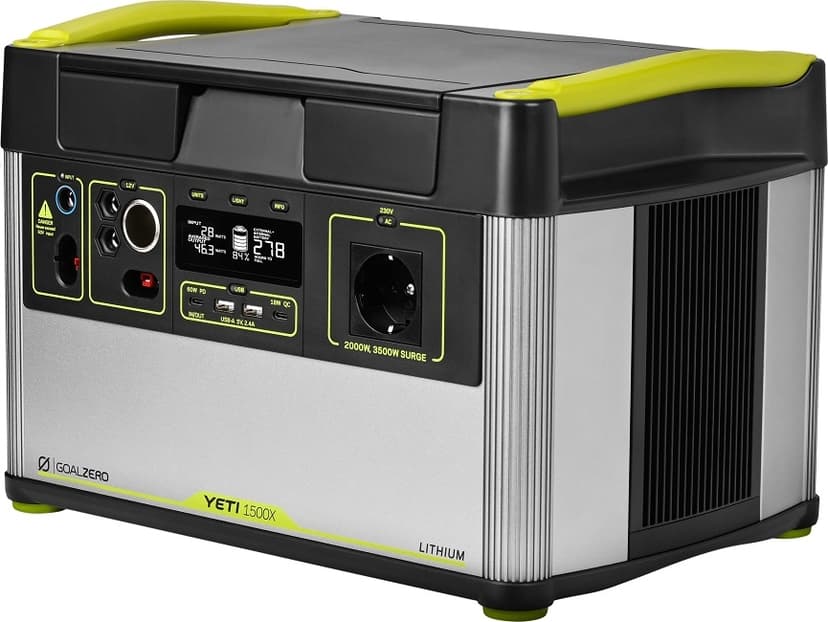 Goal Zero Yeti 1500X Portable Power Station Zilver, Zwart