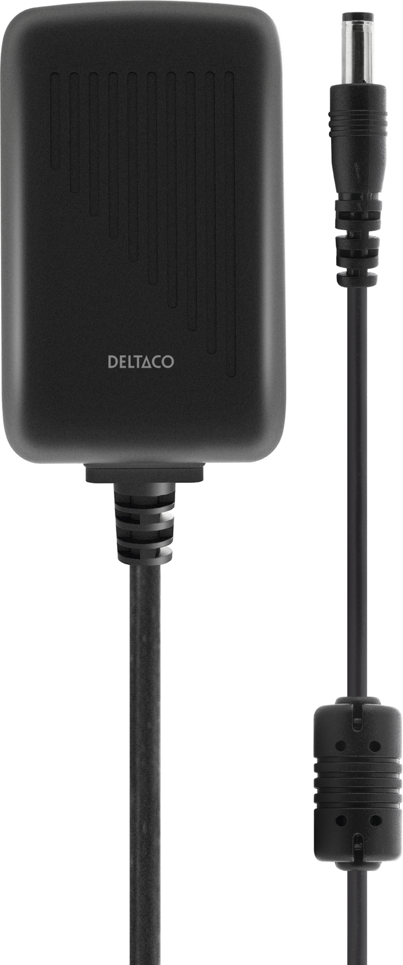 Deltaco Strømadapter, 100-240V AC 50/60Hz til 12V DC, 1A, 1,5m 1.5m 12W Svart