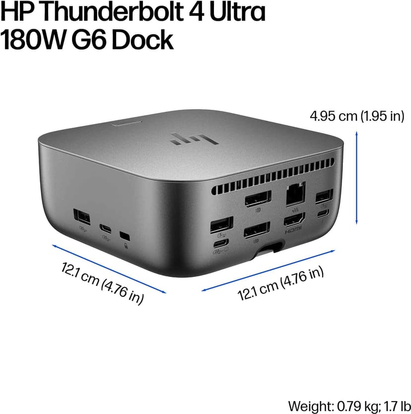 HP Thunderbolt 4 Ultra 180W G6 Dock Thunderbolt 4