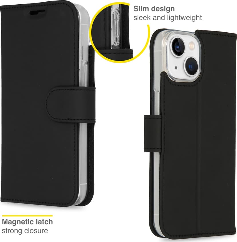 Accezz Wallet Softcase Bookcase iPhone 14 Zwart