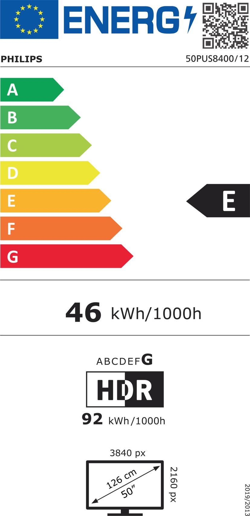 Philips 50PUS8400 50" 4K LED Ambilight TV (2025) - (Kuppvare klasse 3)