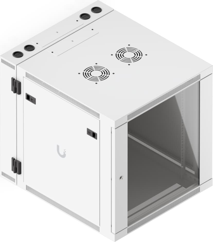 Ubiquiti 19" Rack Cabinet 12U 70cm med Glasdörr och svängbar bakdörr
