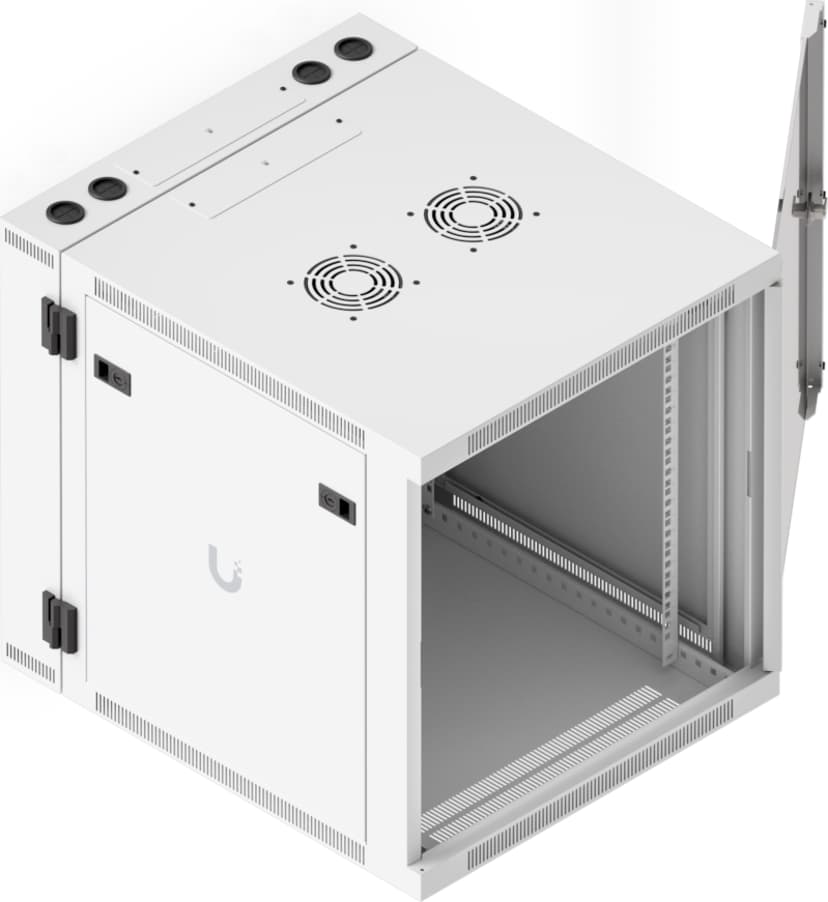 Ubiquiti 19" Rack Cabinet 12U 70cm med Glasdörr och svängbar bakdörr