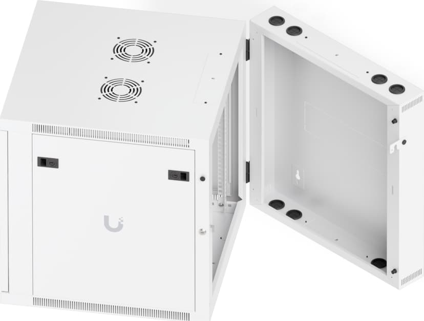 Ubiquiti 19" Rack Cabinet 12U 70cm med Glasdörr och svängbar bakdörr