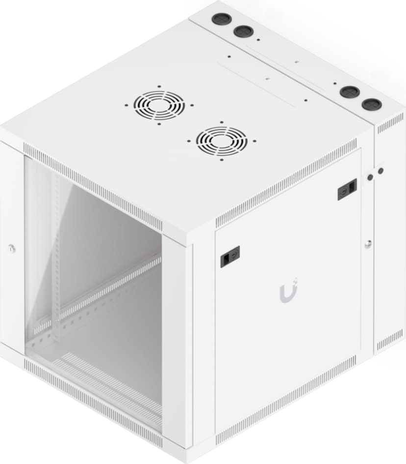 Ubiquiti 19" Rack Cabinet 12 U 70 cm Med Glasdør Og Svingbar Bagdør