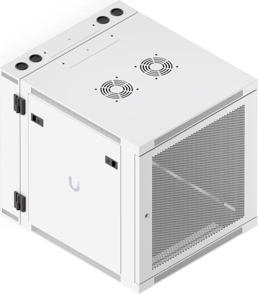 Ubiquiti 19" Rack Cabinet 12 U 70 cm Med Perforeret Frontdør Og Svingbar Bagdør