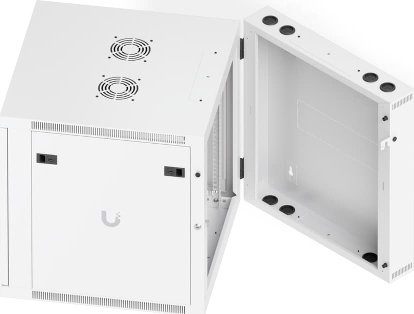 Ubiquiti 19" Rack Cabinet 12 U 70 cm Varustettu Perforoidulla Etuovella Ja Sivulle Avautuvalla Takaovella