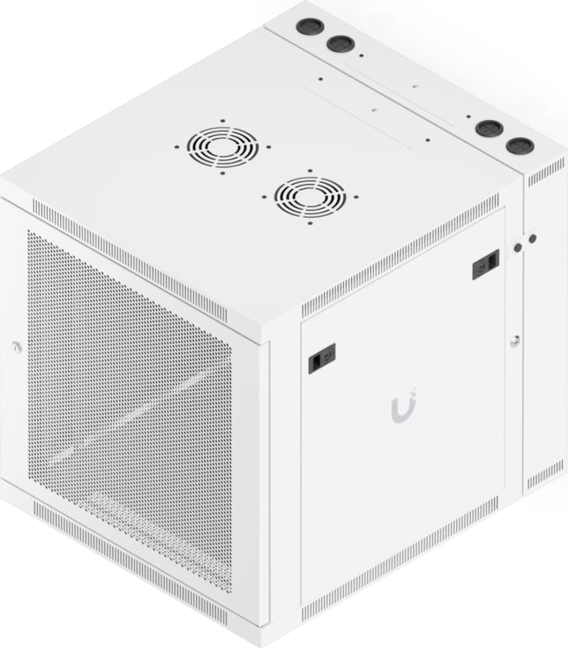 Ubiquiti 19" Rack Cabinet 12 U 70 cm Med Perforeret Frontdør Og Svingbar Bagdør