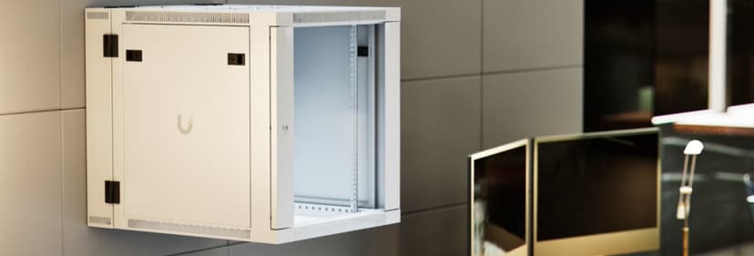 Ubiquiti 19" Rack Cabinet 12 U 70 cm Med Glasdør Og Svingbar Bagdør
