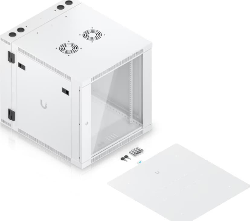 Ubiquiti 19" Rack Cabinet 12 U 70 cm Med Glasdør Og Svingbar Bagdør