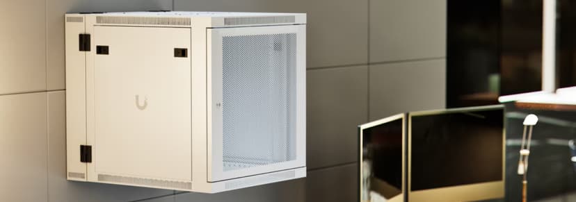 Ubiquiti 19" Rack Cabinet 12 U 70 cm Med Perforeret Frontdør Og Svingbar Bagdør