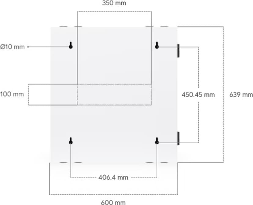 Ubiquiti 19" Rack Cabinet 12 U 70 cm Med Perforeret Frontdør Og Svingbar Bagdør