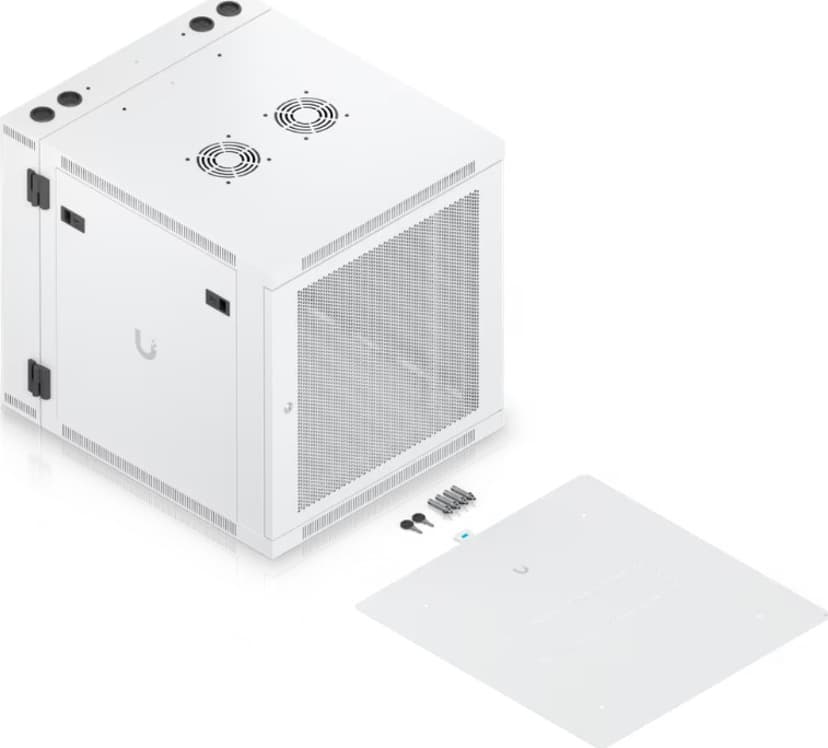 Ubiquiti 19" Rack Cabinet 12 U 70 cm Med Perforeret Frontdør Og Svingbar Bagdør