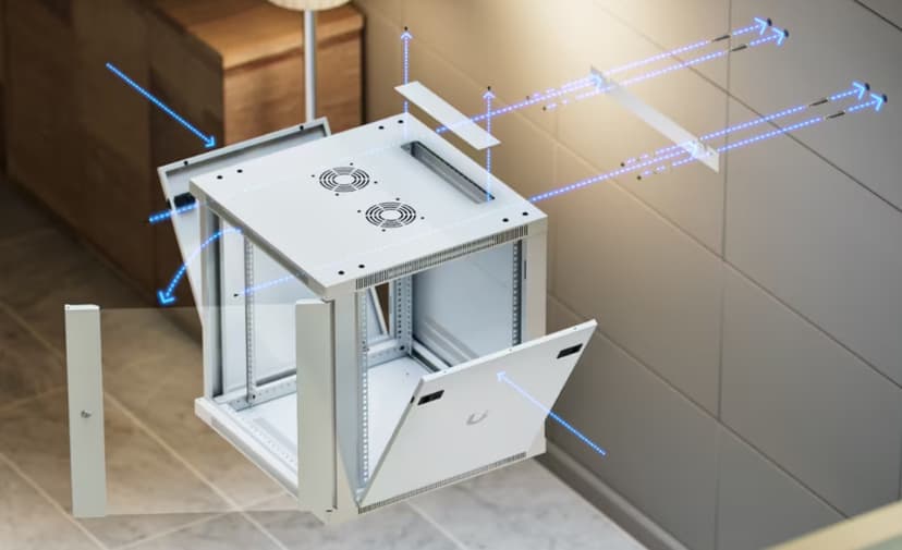Ubiquiti 19 " Rack Cabinet 12 U 60 cm med glassdør